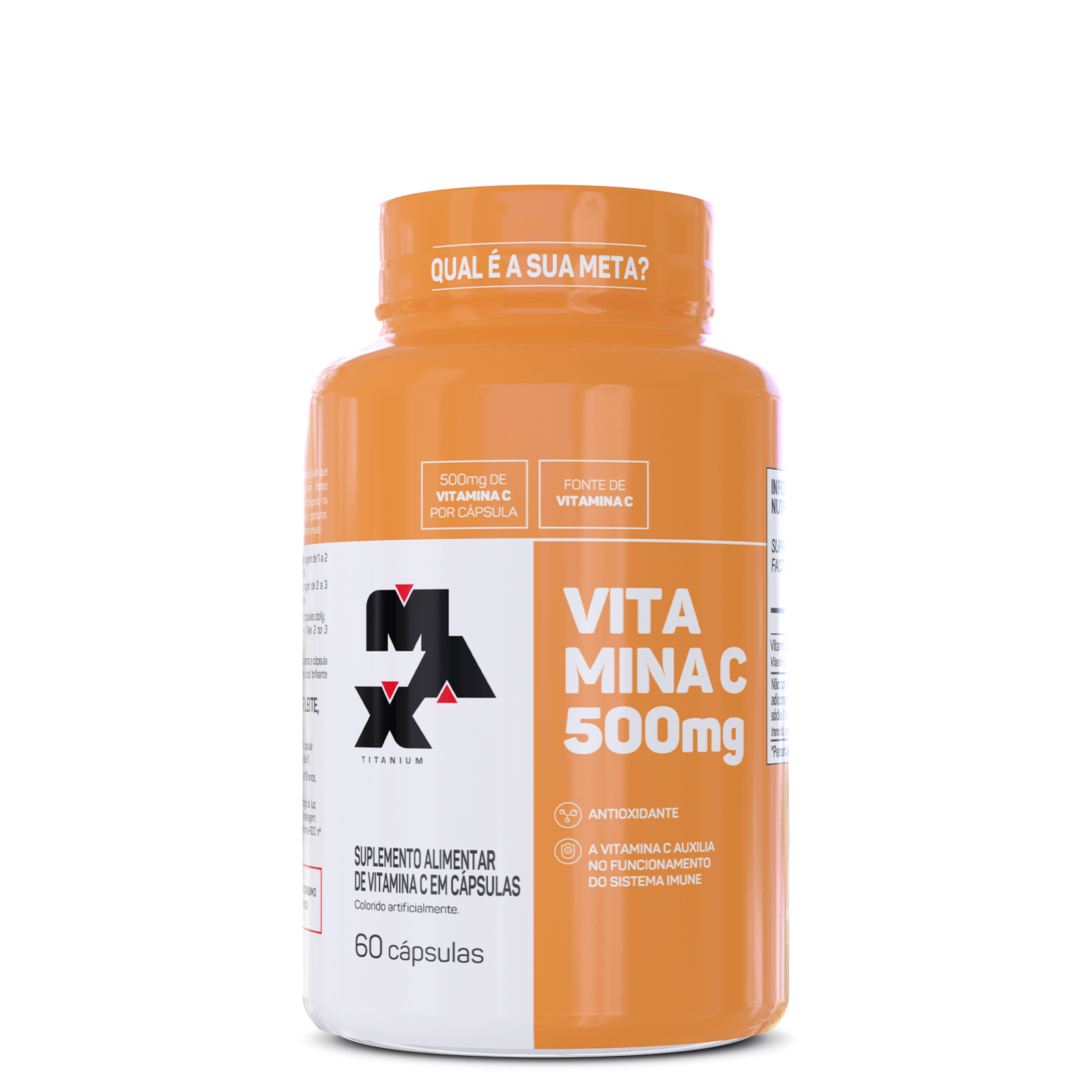Vitamina C – 500 mg (60 cápsulas) – Max Titanium